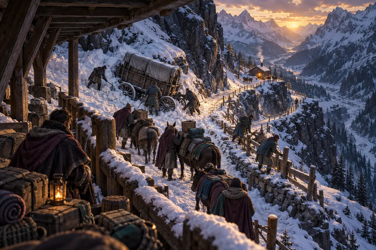 Illustration de « Événements du Col des Marches d’Argent », centrée sur une situation directement jouable.